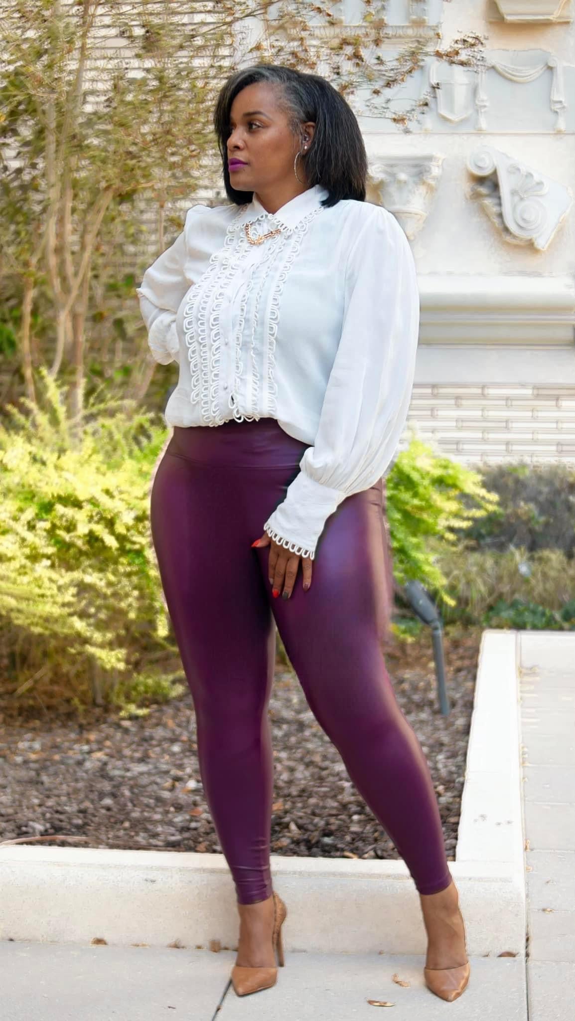 Liquid Love Faux Leather Leggings - InFinnity Curves