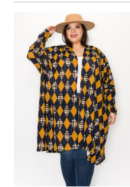 Chill Night Long Cardigan with Hood