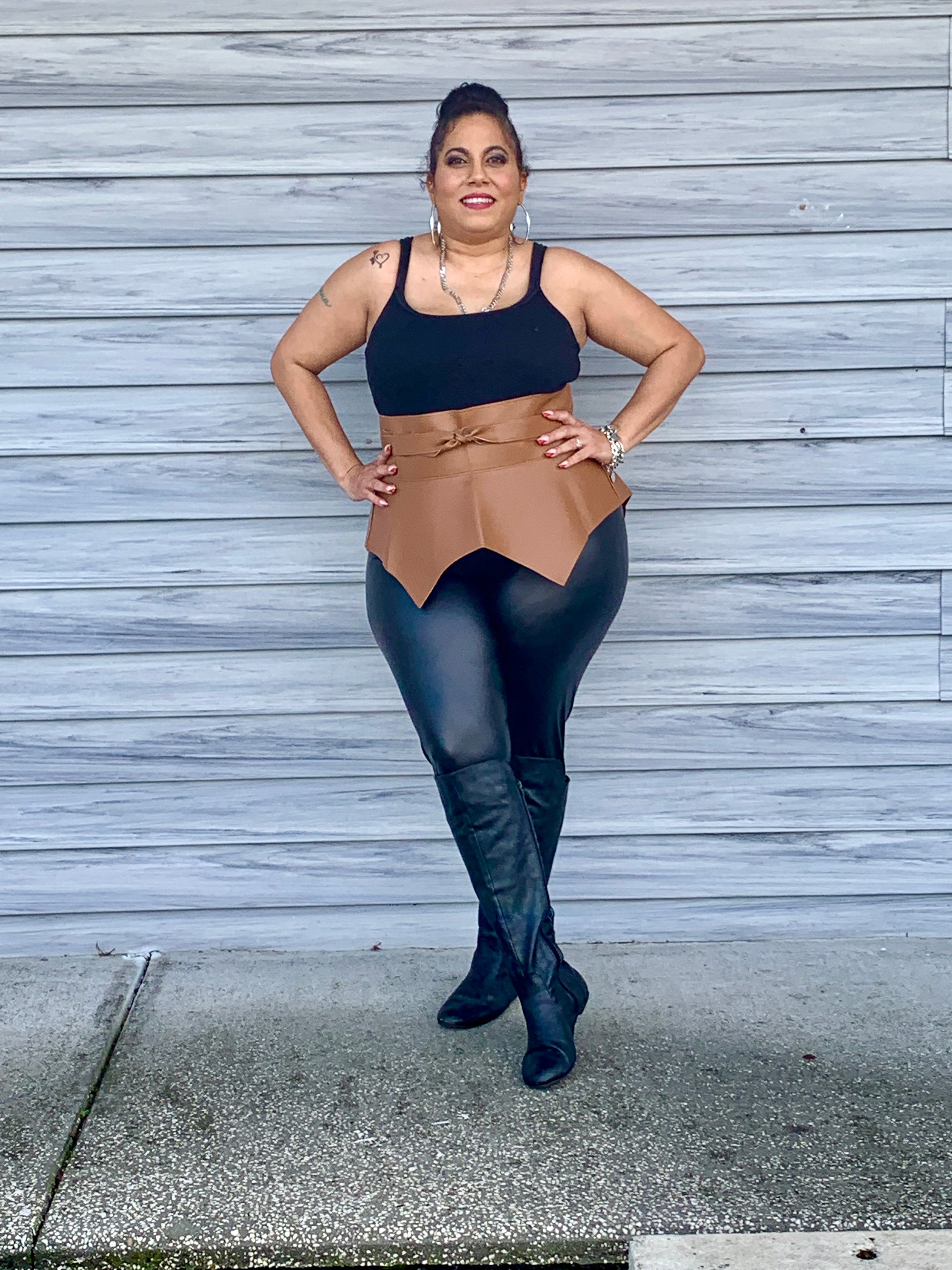 Liquid Love Faux Leather Leggings - InFinnity Curves
